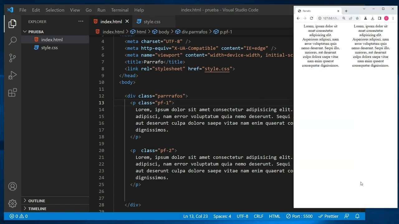 ¿Cómo insertar párrafo en HTML?